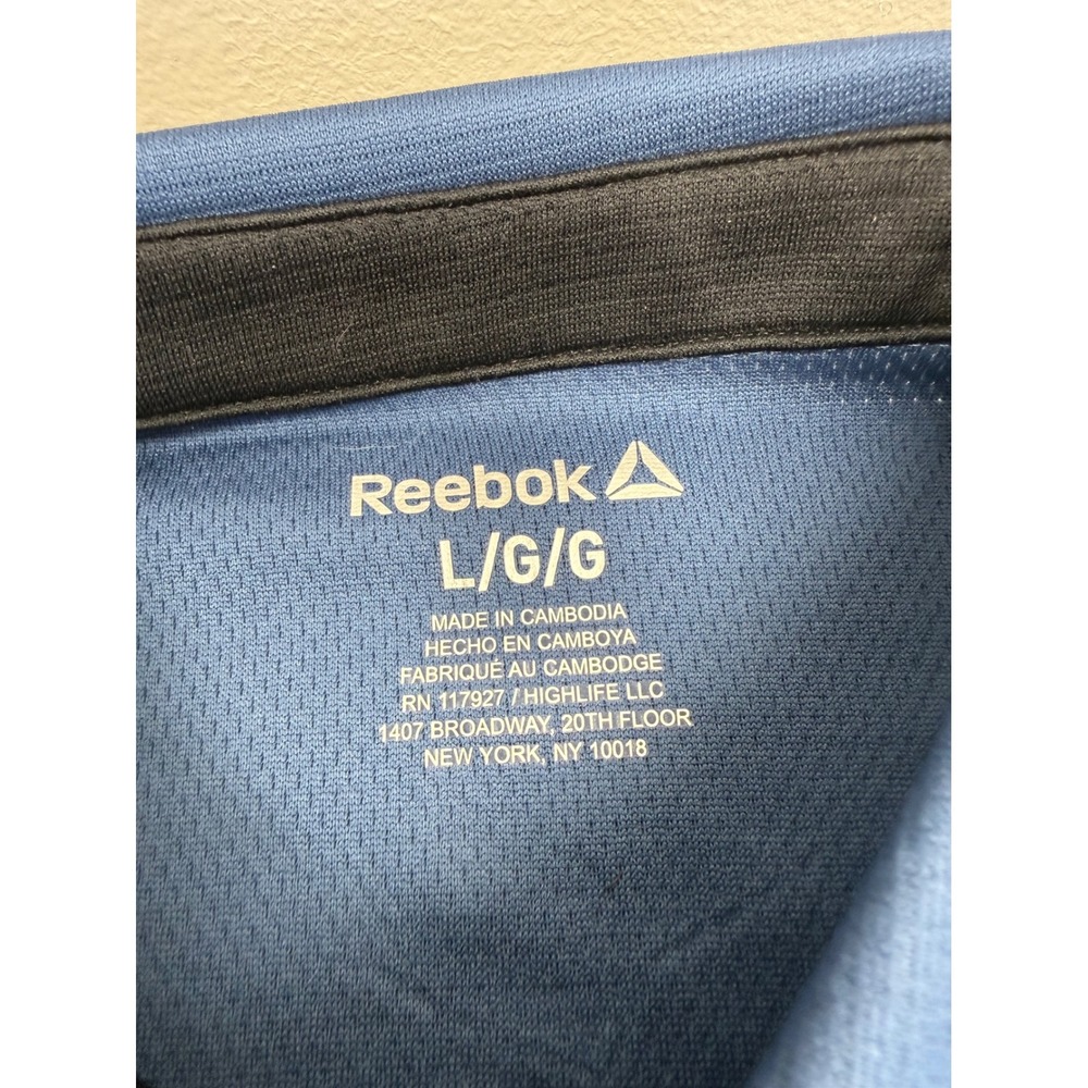 Reebok Mens Blue Short Sleeve Moisture Wicking Golf Polo Shirt REM241TS37 Large - Picture 4 of 10